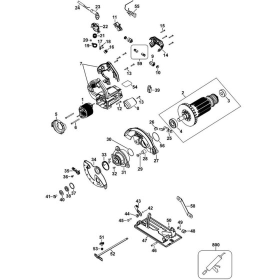 Main Assembly for DeWalt DWE565