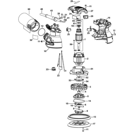 DeWalt DWE6423 Main Assembly