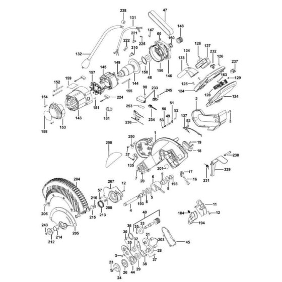 Main Assembly for DeWalt DWS780