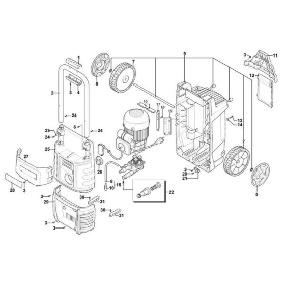 Main Assembly for DeWalt DXPW002E