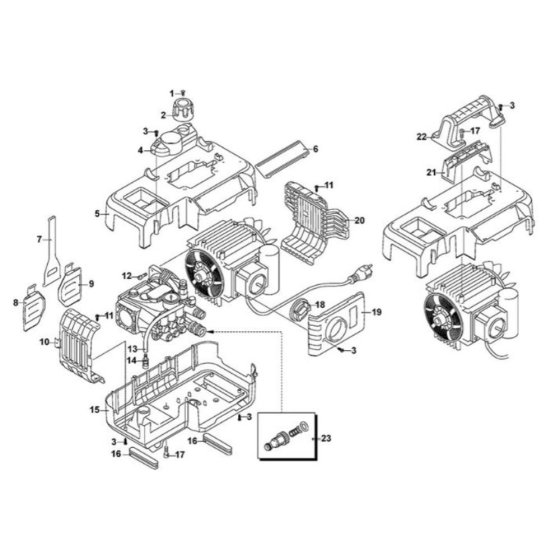 Main Assembly for DeWalt DXPW003CE