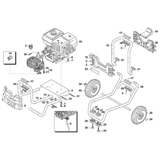 Handle Assembly for DeWalt DXPW011E