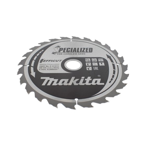 Efficut T.C.T 235 x 30mm 24T Circular Saw Blade for Makita Circular Saws - E-01915