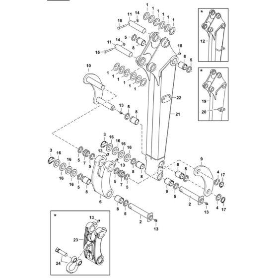 Arm Assembly for BobCat E10