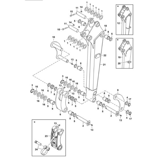Arm Assembly for BobCat E10