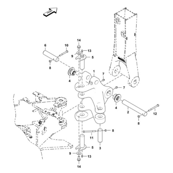 Boom Swing Frame for BobCat E10