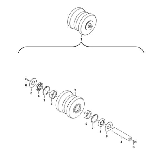 Tracks Roller Assembly for BobCat E10