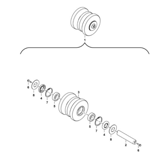 Tracks Roller Assembly for E10