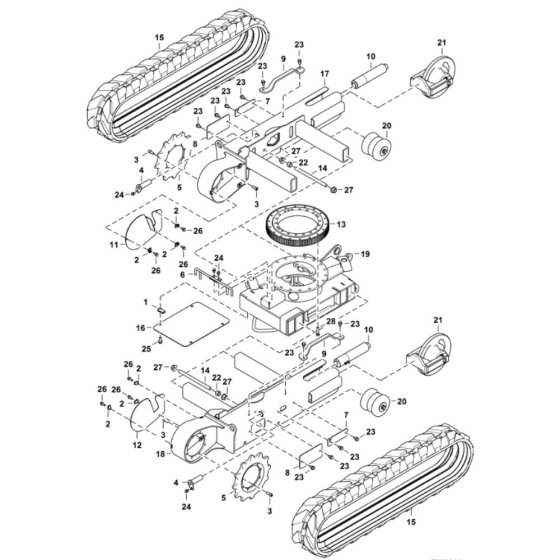 Undercarriage Assembly for BobCat E10