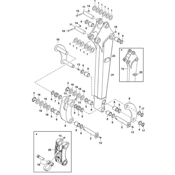Arm Assembly for BobCat E10Z