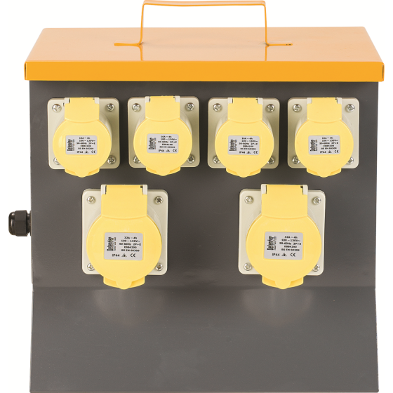 6-Way Power Splitter Unit Mcb Protection 110V C/W 3m Rubber Cable