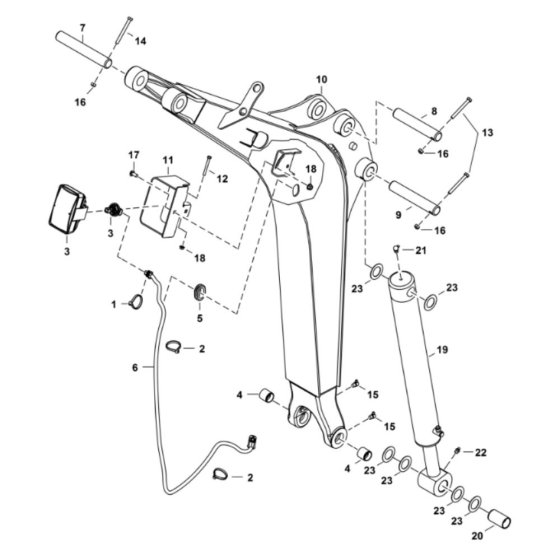 Boom Assembly for BobCat E17Z