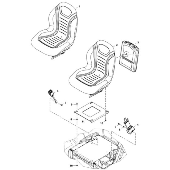 Vinyl Seat for BobCat E20Z