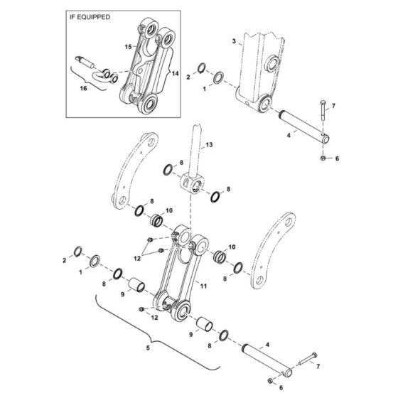 Bucket Link Assembly for BobCat E26
