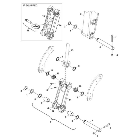 Bucket Link Assembly for BobCat E26