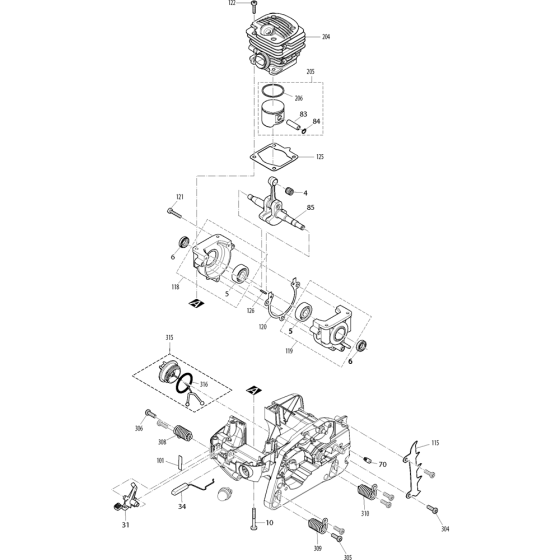 Cylinder & Piston for Makita