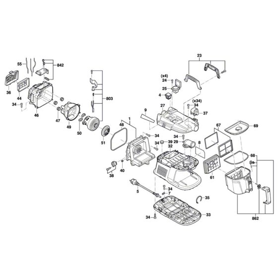 Vacuum Cleaner Assembly for Bosch