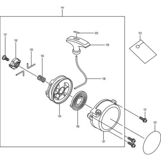 Starter Assembly for Makita EB7650TH