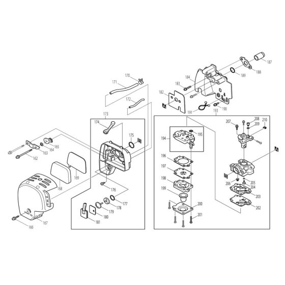Air Cleaner & Carburettor for EBH252U