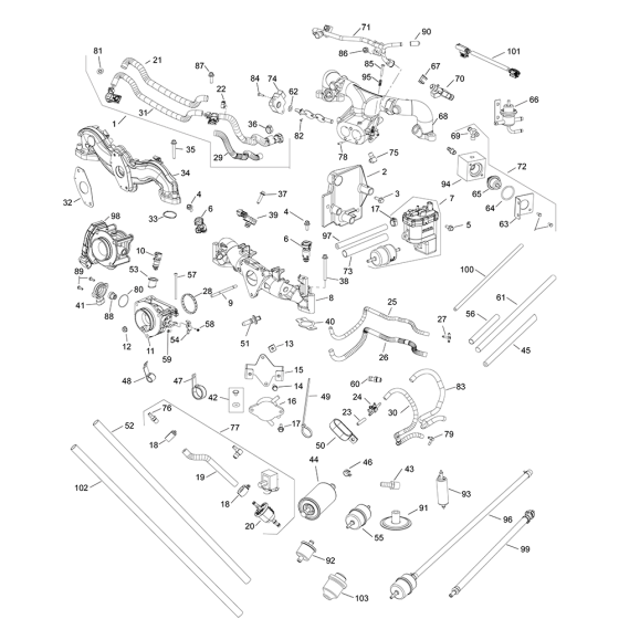 Fuel System for Kohler ECV730