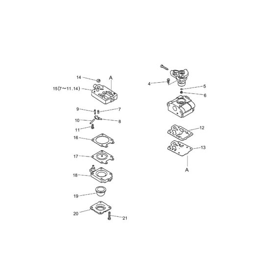 Carburettor for ECHO EDR-2400