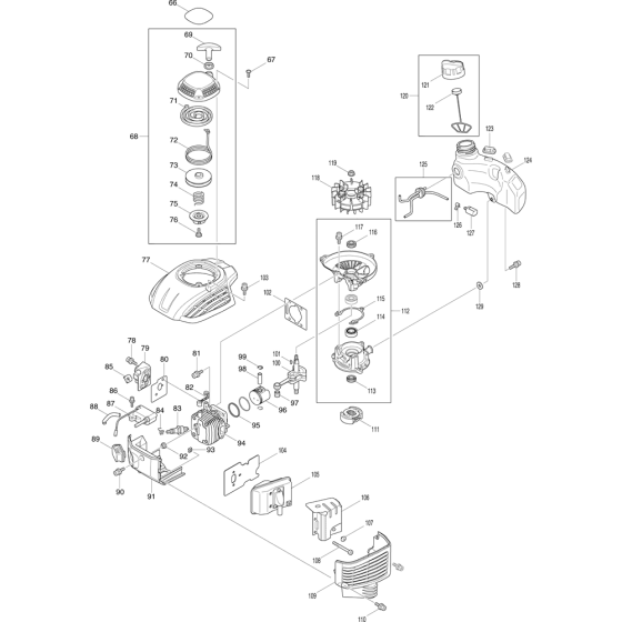 Starter, Cylinder & Piston Assembly