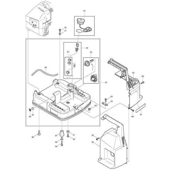 Fuel Tank Assembly for Makita EHW120