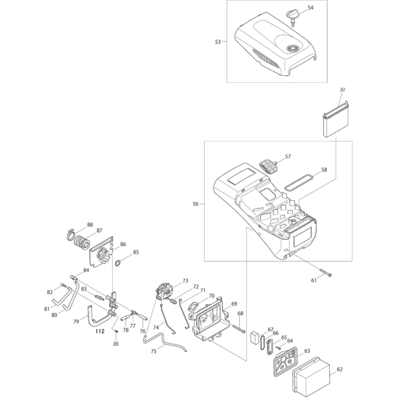 Air Filter & Cover for EK7650H