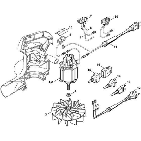 Electric Motor for Stihl BE55