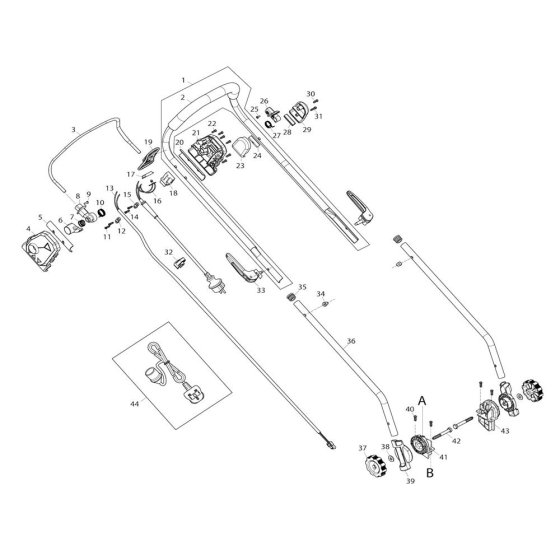 Handle Assembly for Makita ELM3320