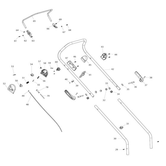 Handle Assembly for Makita ELM3711
