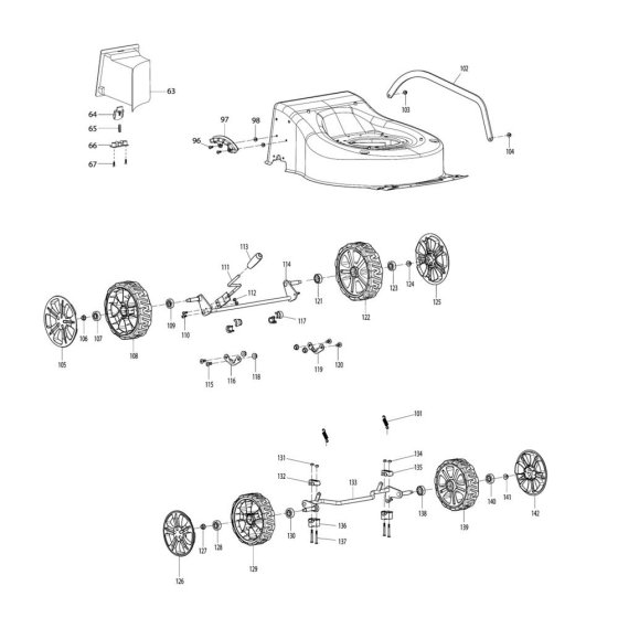 Wheel Assembly for Makita ELM4610