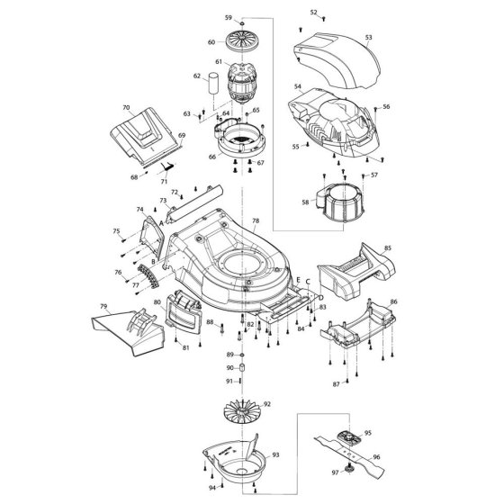 Deck & Motor Assembly for Makita
