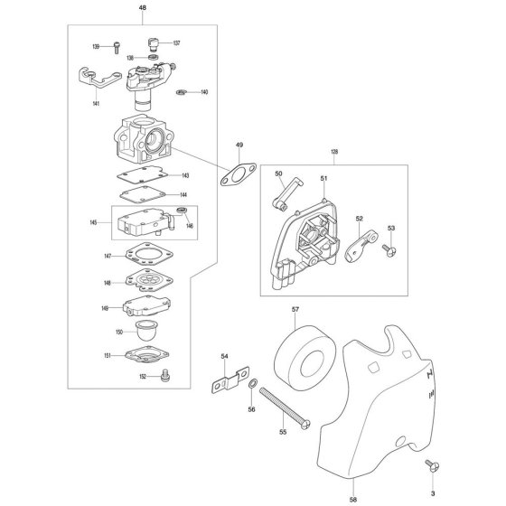 Carburettor Assembly for Makita