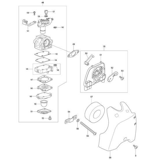 Carburettor Assembly for Makita