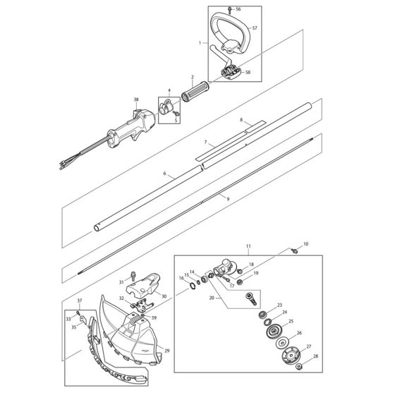 Makita EM2650LH Assembly