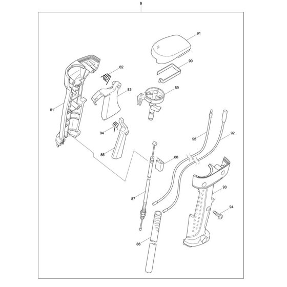 Lever Assembly for Makita EM3400U