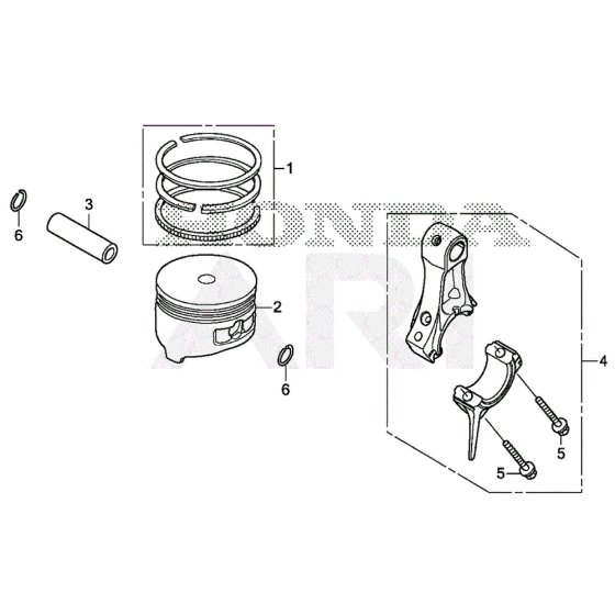 Conrod and Piston for Honda EU22i