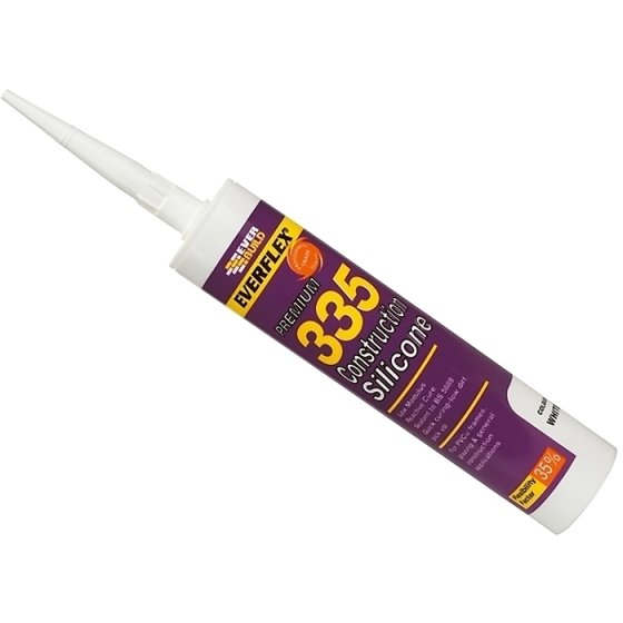335 Construction Silicone White 310ml by Everbuild - 335WE