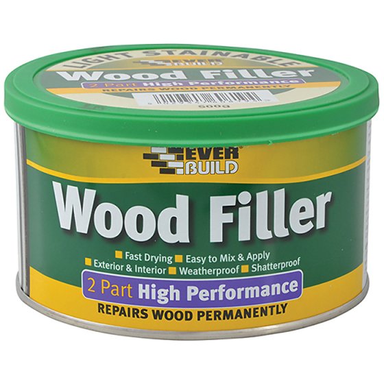 High Performance Wood Filler Light 500g by Everbuild - 2PLITE05