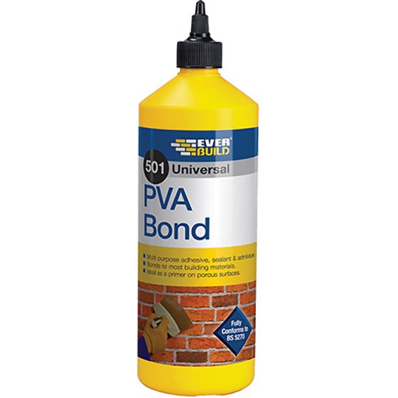 Universal PVA Bond 501 1 Litre by Everbuild - PVA1L