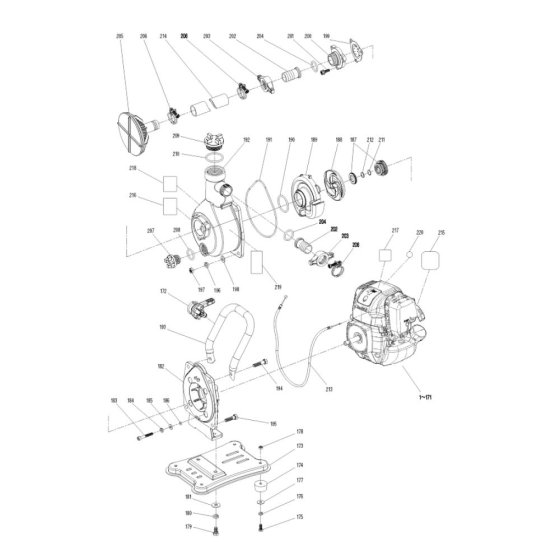 Pump, Handle Assembly for Makita