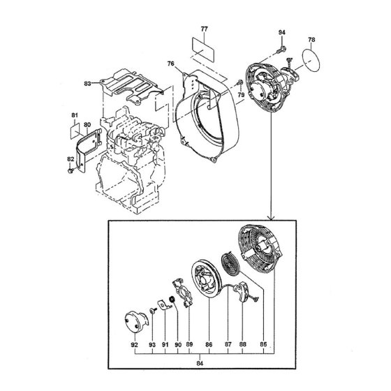 Recoil Starter for Makita EW200R