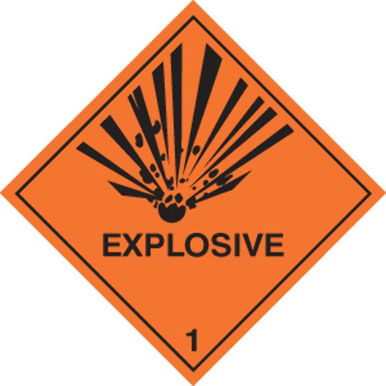 Explosive Hazard Label