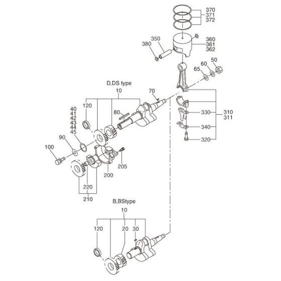 Crankshaft, Piston Assembly