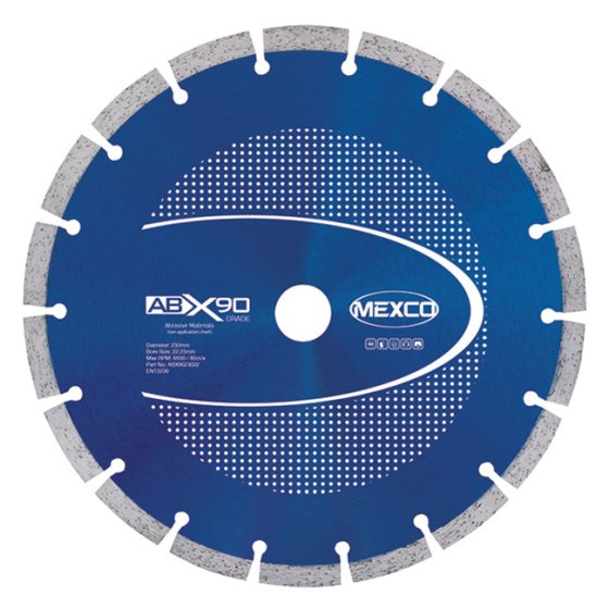 Mexco 230mm Diamond Blade Abrasive Materials X90 Grade
