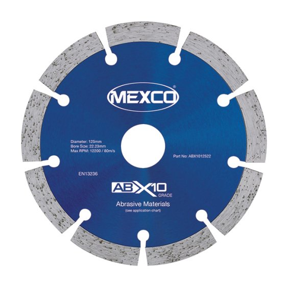 Mexco 125mm Diamond Blade Abrasive Materials X10 Grade