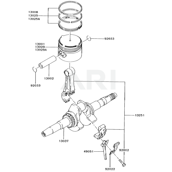 Piston/Crankshaft for Kawasaki