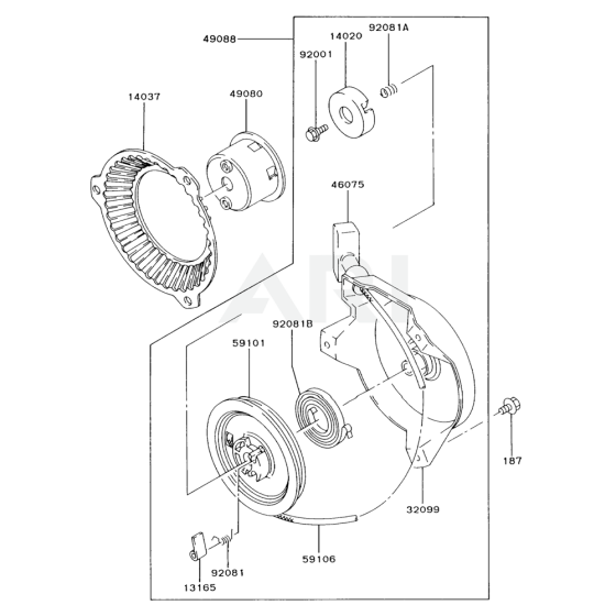 Starter for Kawasaki FA076D