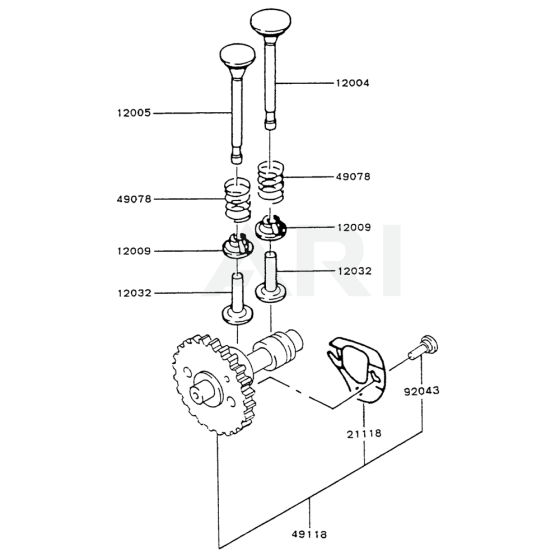 Valve/Camshaft for Kawasaki